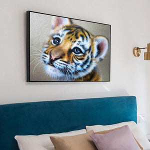 Tigre - diamant rond complet - 40x30cm