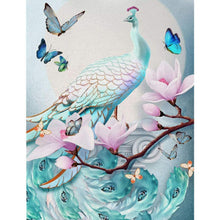 Charger l&#39;image dans la galerie, Paon - diamant rond complet - 30x40cm
