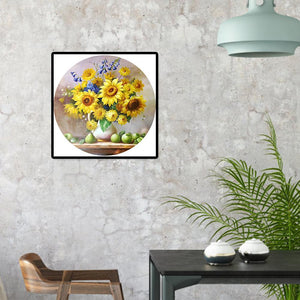 Ensembles colorés de tournesol - diamant rond complet - 40x40cm