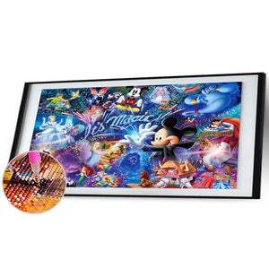 Ensemble de couleur de souris de dessin animé - diamant rond complet - 80x40cm