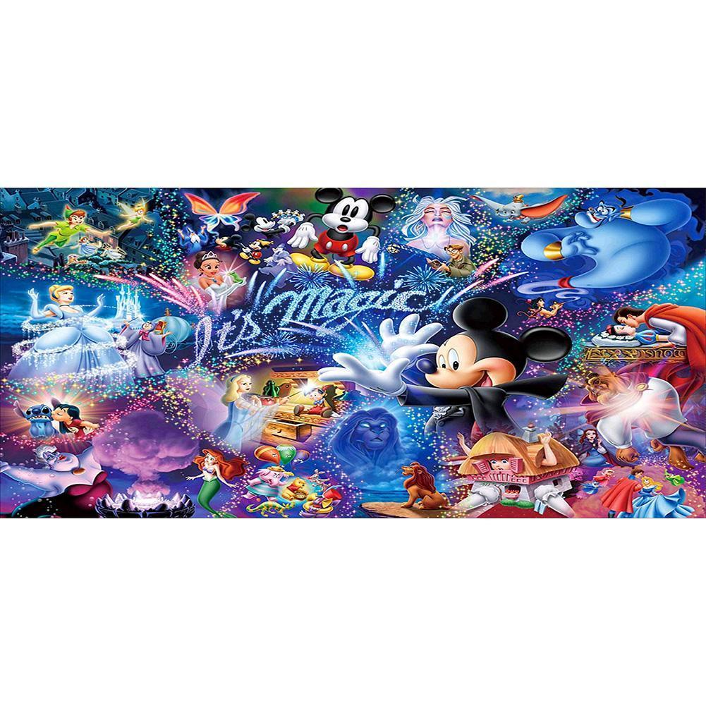 Ensemble de couleur de souris de dessin animé - diamant rond complet - 80x40cm