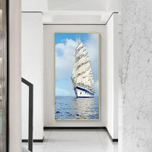 Charger l&#39;image dans la galerie, Navire - diamant rond complet - 45x85cm
