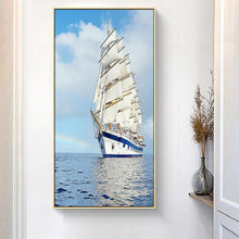 Charger l&#39;image dans la galerie, Navire - diamant rond complet - 45x85cm
