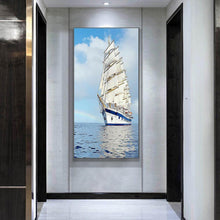Charger l&#39;image dans la galerie, Navire - diamant rond complet - 45x85cm
