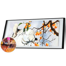 Charger l&#39;image dans la galerie, Oiseau de branche - diamant rond complet - 80x30cm
