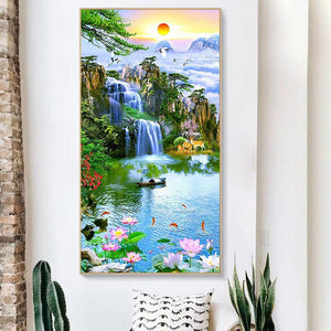 Fantasy nature set - diamant rond complet - 45x85cm