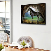 Charger l&#39;image dans la galerie, Cheval - diamant rond complet - 40x30cm
