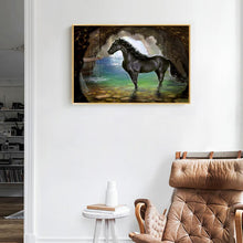 Charger l&#39;image dans la galerie, Cheval - diamant rond complet - 40x30cm
