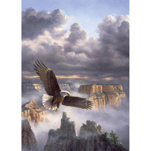 Charger l&#39;image dans la galerie, Broderie ensemble aigle montant - diamant rond complet - 30x40cm
