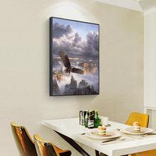 Charger l&#39;image dans la galerie, Broderie ensemble aigle montant - diamant rond complet - 30x40cm
