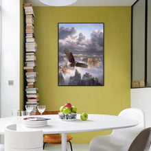 Charger l&#39;image dans la galerie, Broderie ensemble aigle montant - diamant rond complet - 30x40cm
