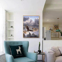 Charger l&#39;image dans la galerie, Broderie ensemble aigle montant - diamant rond complet - 30x40cm
