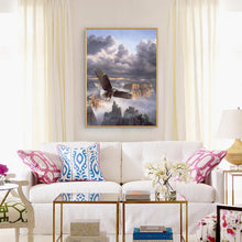 Charger l&#39;image dans la galerie, Broderie ensemble aigle montant - diamant rond complet - 30x40cm
