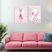 Charger l&#39;image dans la galerie, Cerfs et oies - diamant rond complet - 60x40cm
