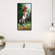 Charger l&#39;image dans la galerie, Cheval actif - diamant rond complet - 45x85cm
