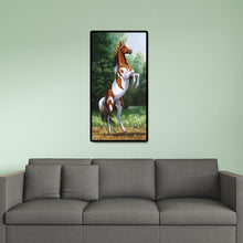 Charger l&#39;image dans la galerie, Cheval actif - diamant rond complet - 45x85cm
