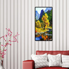 Charger l&#39;image dans la galerie, Arbre au bord du lac - diamant rond complet - 45x85cm
