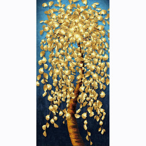 Arbre d’or - diamant rond complet - 45x85cm