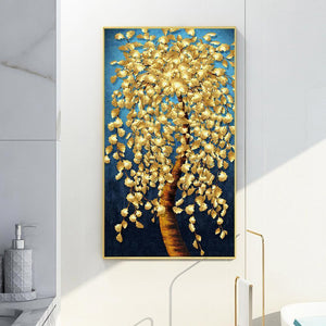 Arbre d’or - diamant rond complet - 45x85cm