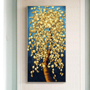 Arbre d’or - diamant rond complet - 45x85cm