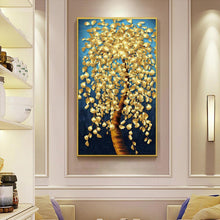 Charger l&#39;image dans la galerie, Arbre d’or - diamant rond complet - 45x85cm
