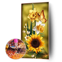 Charger l&#39;image dans la galerie, Tournesol - diamant rond complet - 45x85cm

