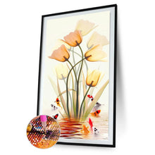 Charger l&#39;image dans la galerie, Fleurs de poisson - diamant rond complet - 45x85cm
