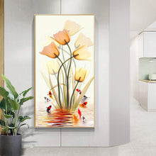 Charger l&#39;image dans la galerie, Fleurs de poisson - diamant rond complet - 45x85cm

