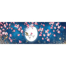 Charger l&#39;image dans la galerie, Oiseaux près de la lune - diamant plein rond - 80x30cm

