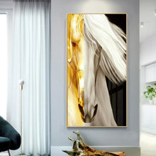 Charger l&#39;image dans la galerie, Deux - ensemble de cheval de couleur - diamant rond complet - 45x85cm
