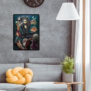 Halloween - diamant rond complet - 30x40cm