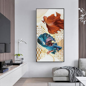 Poisson - diamant rond complet - 50x100cm