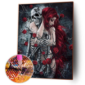 Halloween animé - diamant rond complet - 30x40cm