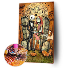 Charger l&#39;image dans la galerie, Halloween animé - diamant rond complet - 30x40cm
