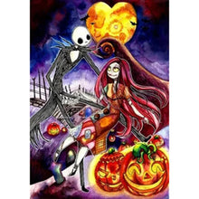 Charger l&#39;image dans la galerie, Halloween animé - diamant rond complet - 30x40cm
