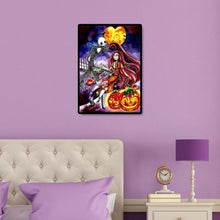 Charger l&#39;image dans la galerie, Halloween animé - diamant rond complet - 30x40cm
