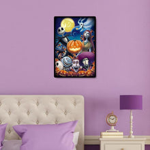 Charger l&#39;image dans la galerie, Halloween animé - diamant rond complet - 30x40cm
