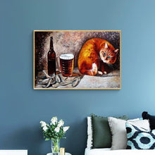 Charger l&#39;image dans la galerie, Animal de chat - diamant rond complet - 40x30cm
