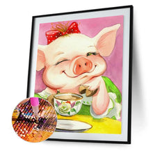 Charger l&#39;image dans la galerie, Porc - diamant rond complet - 30x40cm
