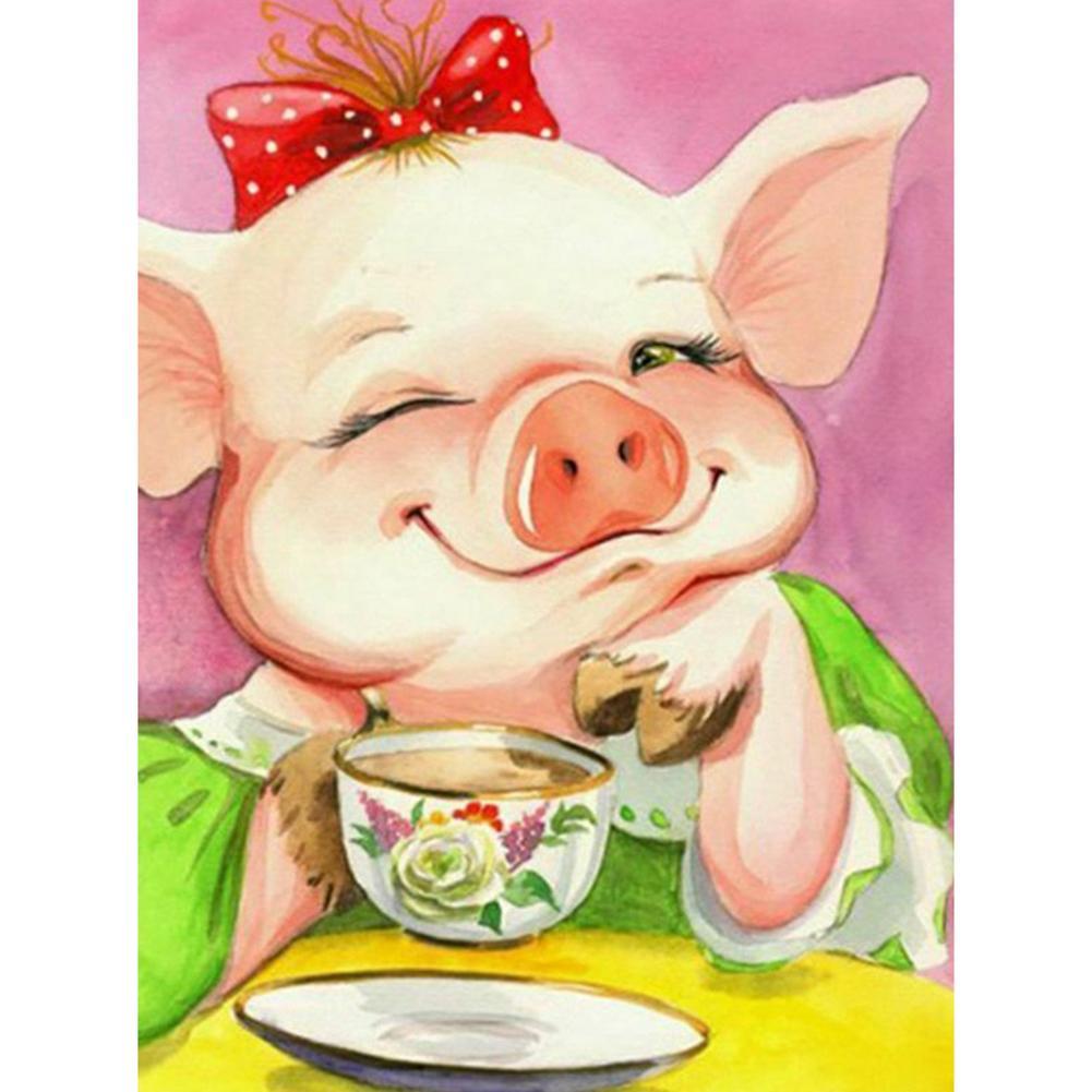 Porc - diamant rond complet - 30x40cm