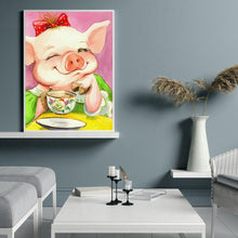 Charger l&#39;image dans la galerie, Porc - diamant rond complet - 30x40cm
