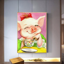 Charger l&#39;image dans la galerie, Porc - diamant rond complet - 30x40cm

