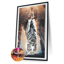 Charger l&#39;image dans la galerie, Chat - diamant rond complet - 45x85cm

