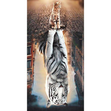 Charger l&#39;image dans la galerie, Chat - diamant rond complet - 45x85cm
