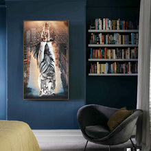 Charger l&#39;image dans la galerie, Chat - diamant rond complet - 45x85cm
