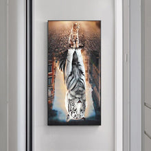 Charger l&#39;image dans la galerie, Chat - diamant rond complet - 45x85cm
