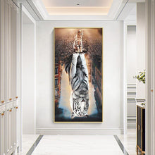 Charger l&#39;image dans la galerie, Chat - diamant rond complet - 45x85cm
