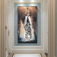 Charger l&#39;image dans la galerie, Chat - diamant rond complet - 45x85cm
