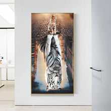 Charger l&#39;image dans la galerie, Chat - diamant rond complet - 45x85cm
