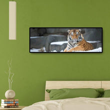 Charger l&#39;image dans la galerie, Enfant d’animal de tigre - diamant rond complet - 80x30cm
